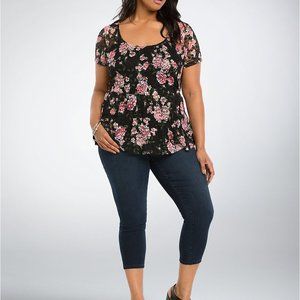 Torrid Floral Lace Peplum Top Plus size 00